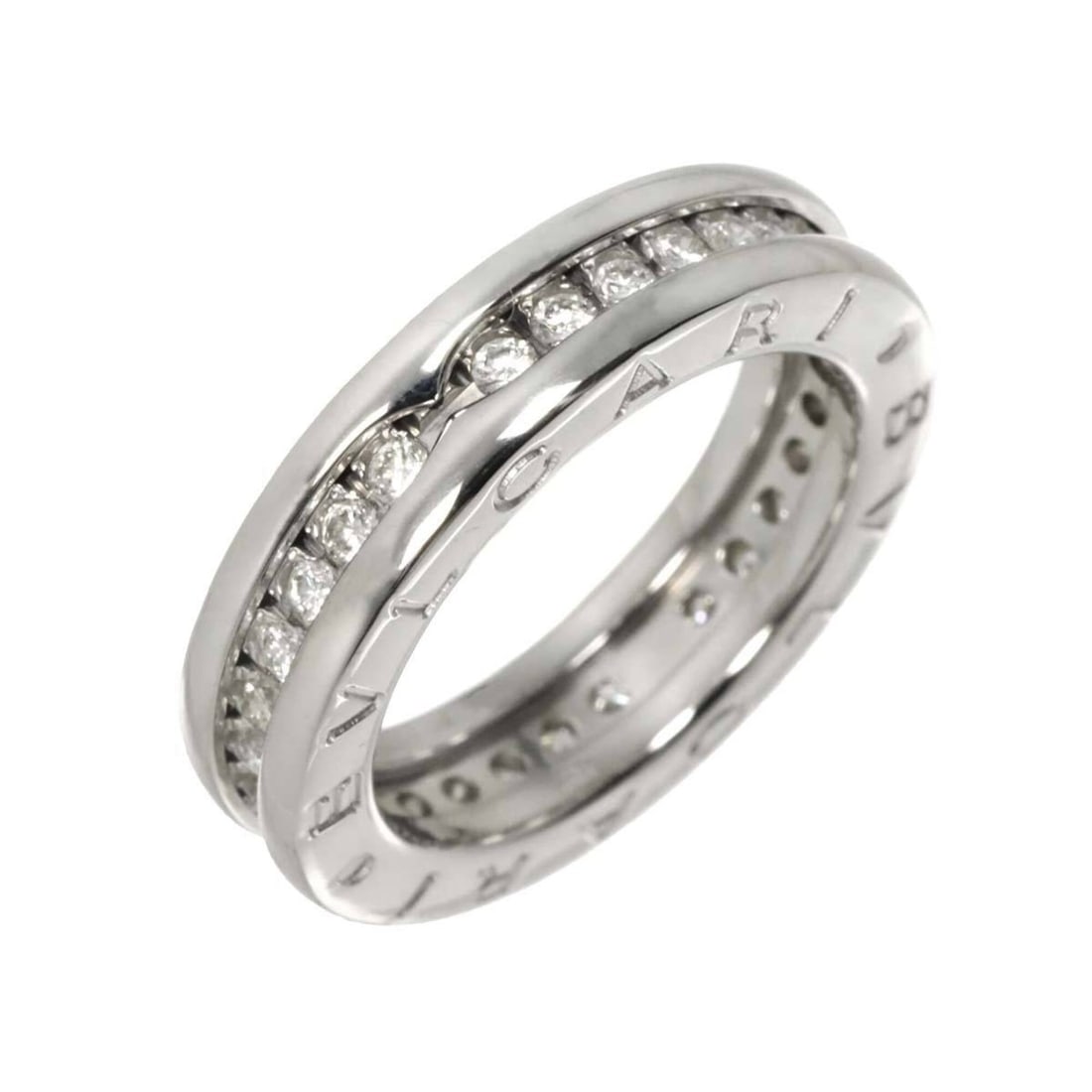 Bulgari BVLGARI B-zero1 1-band #46 Diamond Ring 18K WG White Gold 750: --- Catalog ---Category: SizeUS Size: 3.5Brand Size: 46Category: DesignType: Band ringGender: WomenMaterial: White gold (18K)Category: GeneralBrand: Bvlgari--- Item List ---Section: ConditionRanking: 