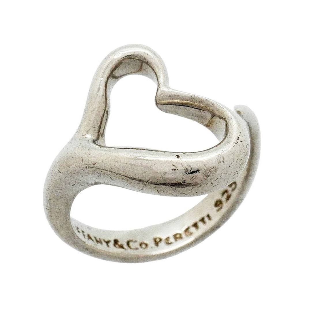 Tiffany & Co. Heart Ring, Sterling Silver 925, Size 12, Women's: --- Catalog ---Category: SizeJP Size: 12US Size: 6.5Category: DesignType: Band ringGender: WomenMaterial: Silver 925Category: GeneralBrand: Tiffany--- Item List ---Section: ConditionRanking: Rank AB U