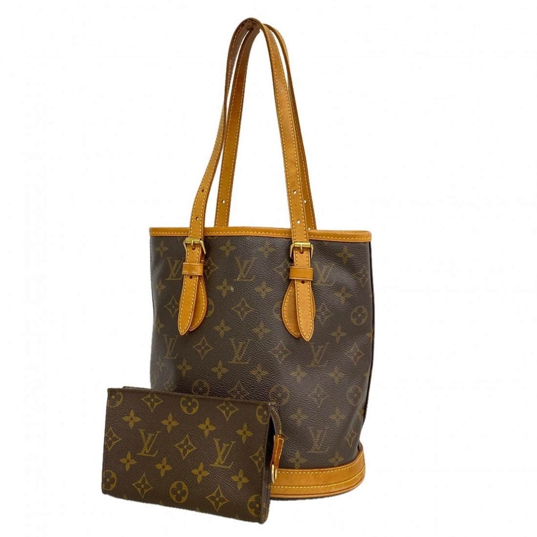 Louis Vuitton Monogram Bucket PM Tote Bag M42238 Brown (Women's): --- Catalog ---Category: SizeSize (HxWxD): 26cm x 22.5cm x 16cm / 10.23'' x 8.85'' x 6.29''Category: DesignType: Tote bagColor: BrownGender: WomenCategory: GeneralMPN: M42238Brand: Louis Vuitton--- It