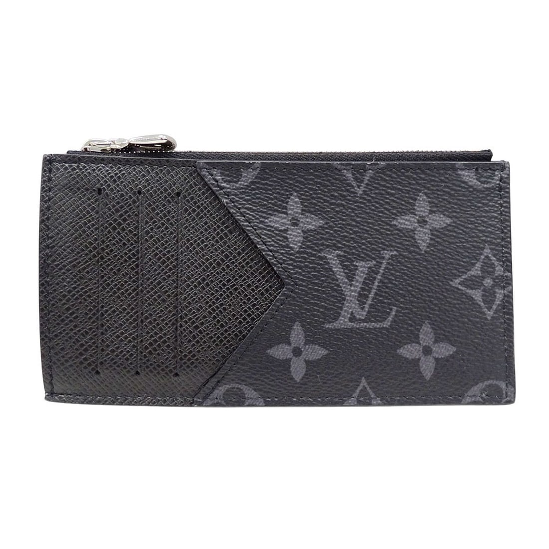 Louis Vuitton LOUIS VUITTON Men's Business Card Holder/Card Case, Taiga Monogram Eclipse, Coin (1 of 9)