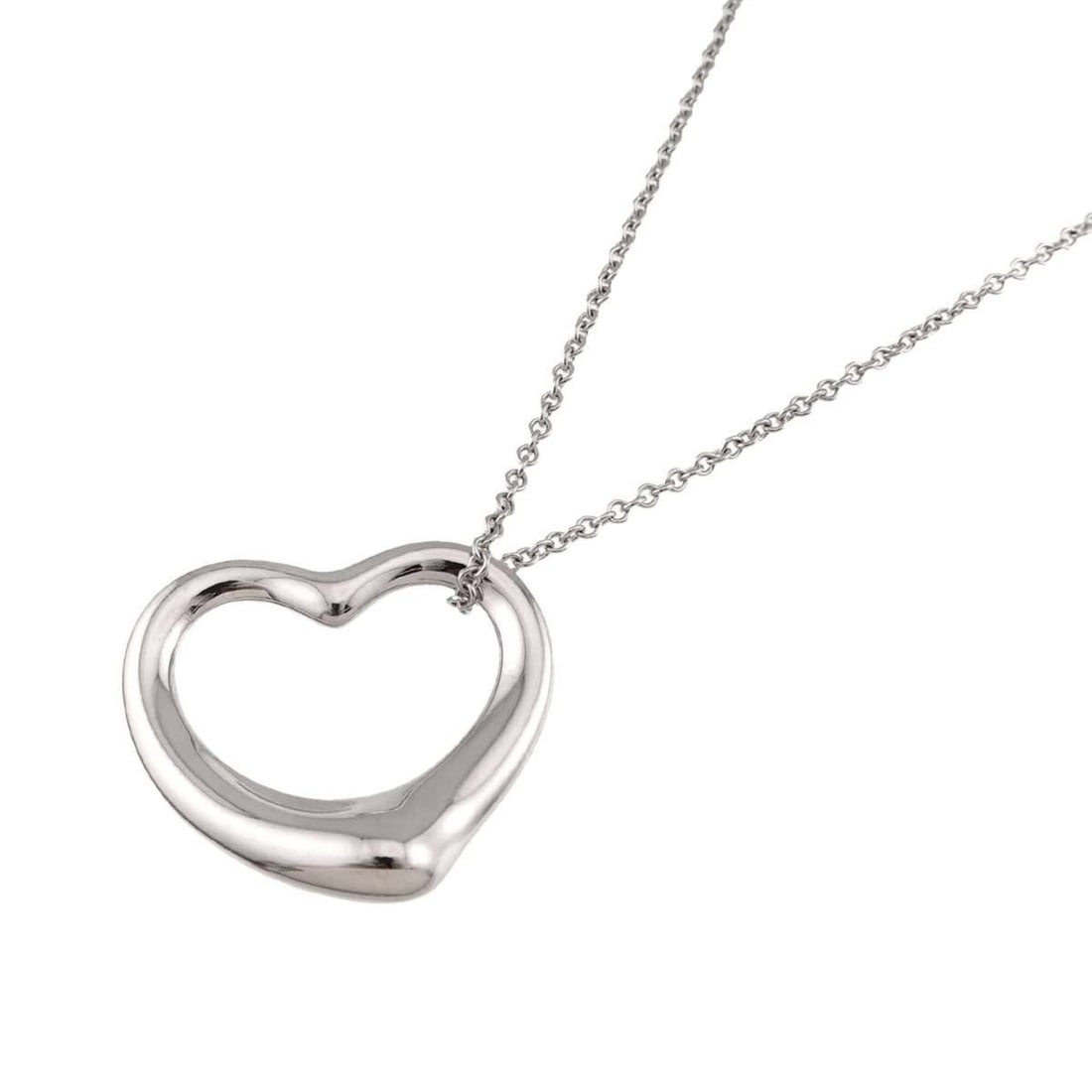 Tiffany & Co. Heart Necklace, 27mm wide, 46cm long, Sterling Silver (SV 925) Necklace: --- Catalog ---Category: SizePendant Size: 23.5mm x 27mm / 0.92'' x 1.06''Neck Circumference: 46 cm / 18.11''Category: DesignGender: WomenMaterial: Silver 925Necklace Type: NecklaceCategory: GeneralBr