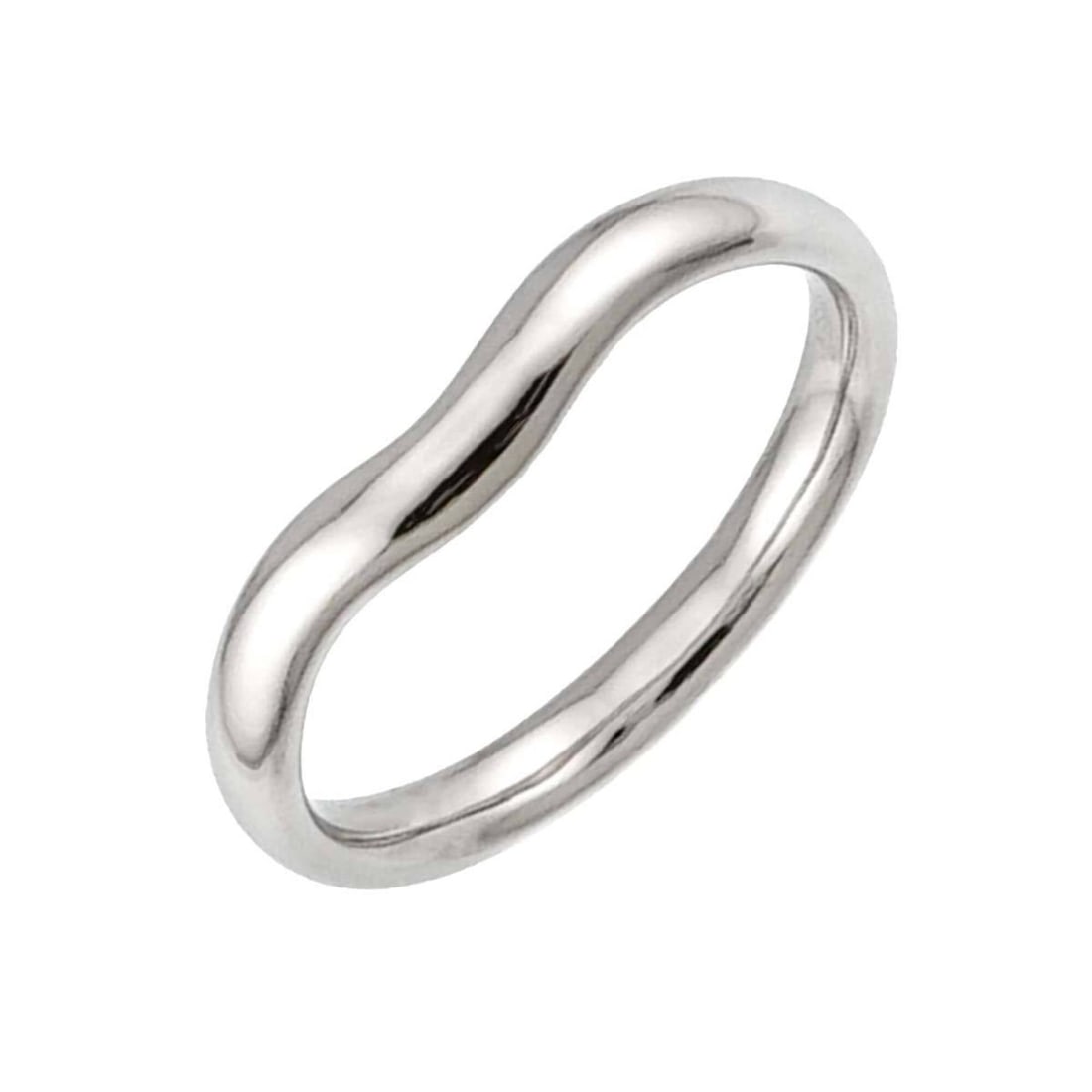 Tiffany & Co. Wide Curved Band Ring (Pt Platinum): --- Catalog ---Category: SizeJP Size: 18.5US Size: 9Category: DesignType: Band ringGender: WomenMaterial: Platinum 950Category: GeneralBrand: Tiffany--- Item List ---Section: ConditionRanking: Rank SA