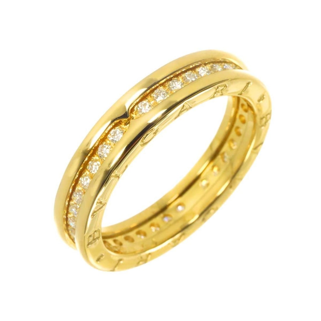 Bulgari BVLGARI B-zero1 1-band #59 Diamond Ring 18K YG Yellow Gold 750: --- Catalog ---Category: SizeUS Size: 9.5Brand Size: 59Category: DesignType: Band ringGender: Women,MenMaterial: Yellow gold (18K)Category: GeneralBrand: Bvlgari--- Item List ---Section: ConditionRank