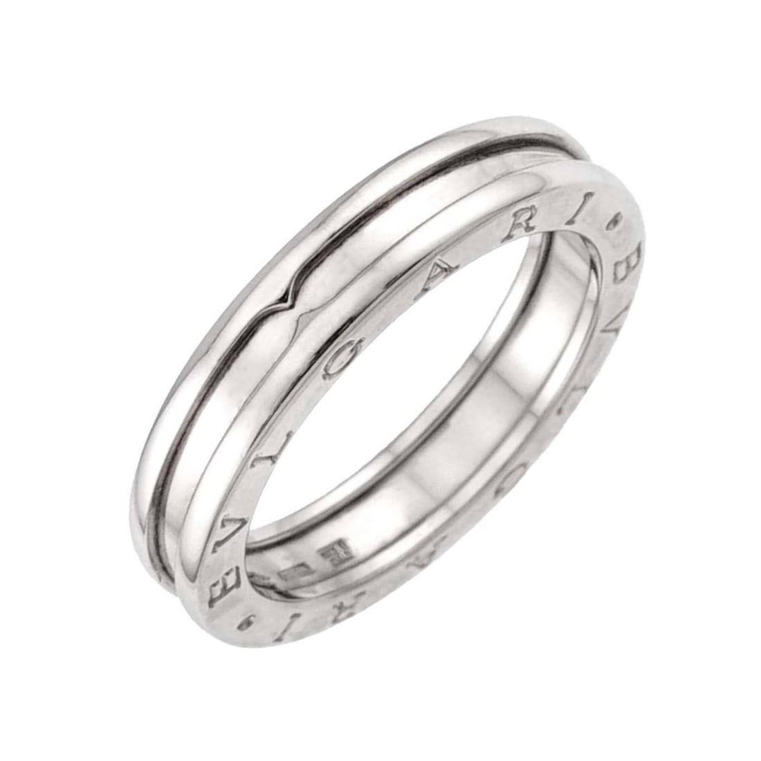 Bulgari BVLGARI B-ZERO1 1-band ring #62, 18K WG (White Gold 750): --- Catalog ---Category: SizeUS Size: 6Brand Size: 51Category: DesignType: Band ringGender: WomenMaterial: White gold (18K)Category: GeneralBrand: Bvlgari--- Item List ---Section: ConditionRanking: Ra
