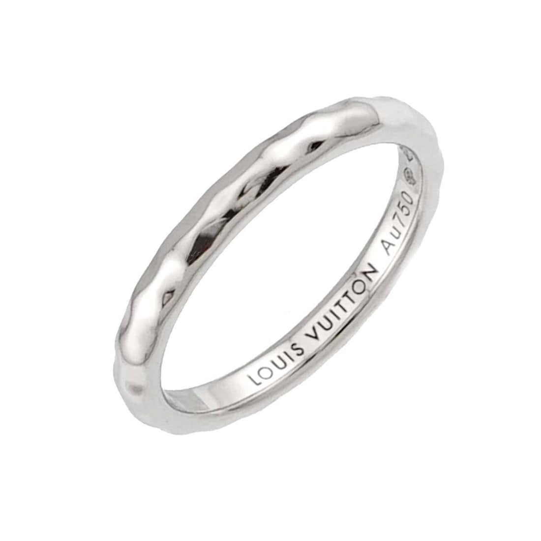Louis Vuitton Alliance Monogram Infini #54 Ring, 18K White Gold (750): --- Catalog ---Category: SizeUS Size: 7Brand Size: 54Category: DesignType: Band ringGender: WomenMaterial: White gold (18K)Category: GeneralBrand: Louis Vuitton--- Item List ---Section: ConditionRanki