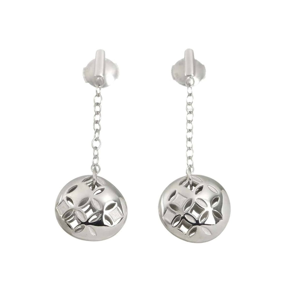 Louis Vuitton Monogram Galet Earrings, 18K White Gold (750), Pierced Earrings (1 of 7)