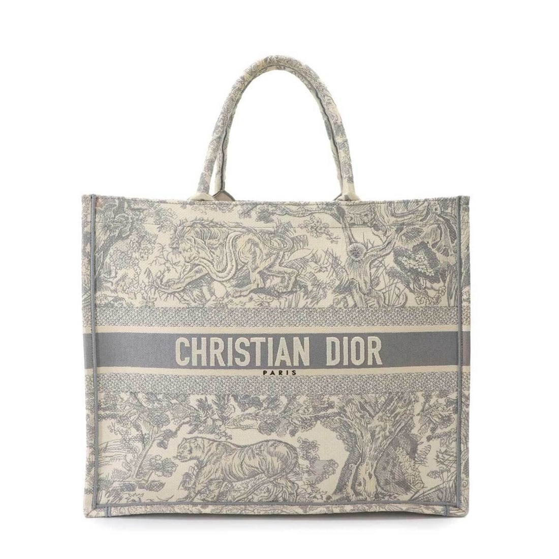 Christian Dior Book Tote Large Handbag, Toile de Jouy Canvas, Ecru White/Grey, M1286ZTDT: --- Catalog ---Category: SizeSize (HxWxD): 34cm x 42cm x 18cm / 13.38'' x 16.53'' x 7.08''Category: DesignType: Handbag, Tote bagColor: Gray, WhiteGender: WomenMaterial: Canvas Category: GeneralMPN: M