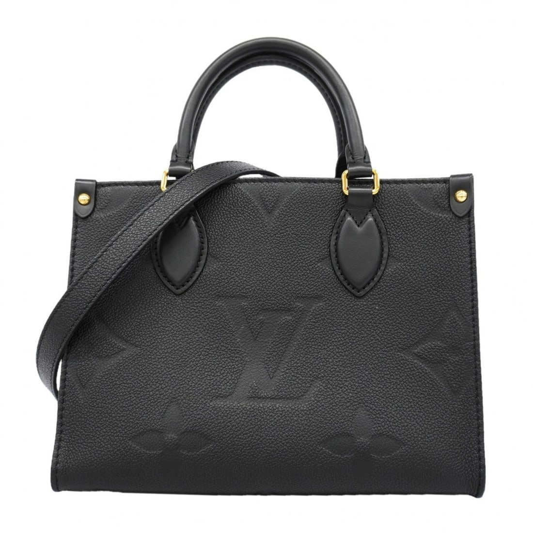 Louis Vuitton Monogram Empreinte OnTheGo PM Handbag M45653 Noir (Black) 2-way bag for women: --- Catalog ---Category: SizeSize (HxWxD): 19cm x 25.5cm x 10cm / 7.48'' x 10.03'' x 3.93''Category: DesignType: HandbagColor: NoirGender: WomenCategory: GeneralMPN: M45653Brand: Louis Vuitton--- Item