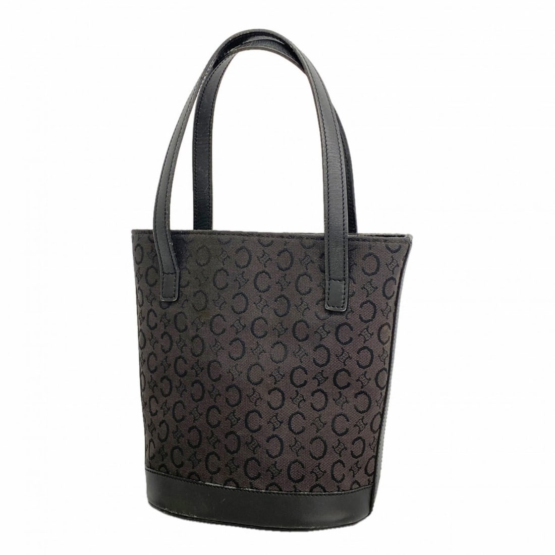 Celine C Macadam Canvas Handbag, Black, Women's: --- Catalog ---Category: SizeSize (HxWxD): 19.5cm x 16cm x 9.5cm / 7.67'' x 6.29'' x 3.74''Category: DesignType: HandbagColor: BlackGender: WomenMaterial: Canvas Hardware Color: SilverCategory: Genera