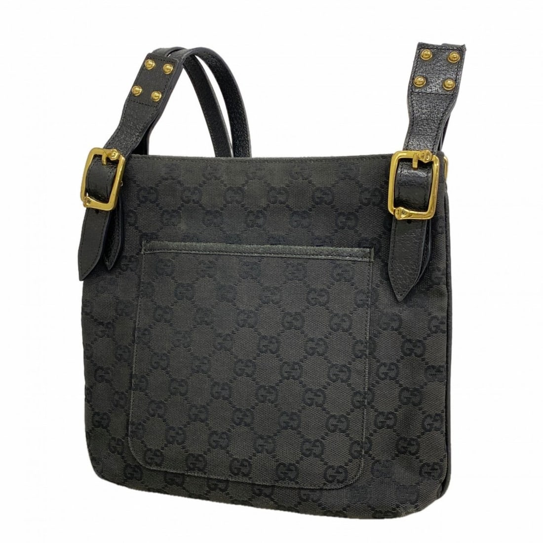 Gucci Shoulder Bag GG Canvas 115514 Black Women's: --- Catalog ---Category: SizeSize (HxWxD): 25cm x 22cm x 6cm / 9.84'' x 8.66'' x 2.36''Category: DesignType: Shoulder bagColor: BlackGender: WomenMaterial: Canvas Hardware Color: GoldCategory: General