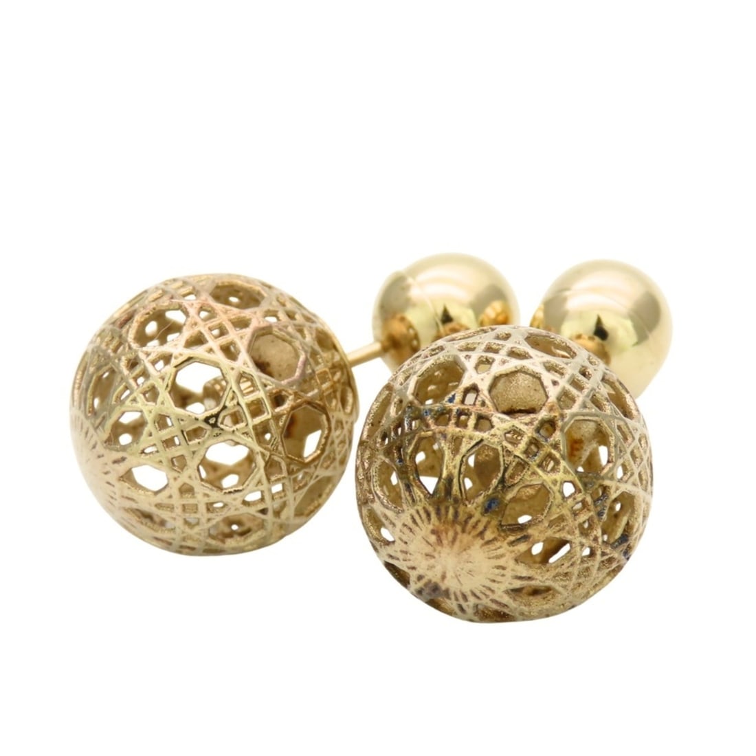 Christian Dior Tribal Metal Gold Ball Earrings for Women: --- Catalog ---Category: SizeSize (HxWxD): 16.00mm x 16.00mm / 0.63'' x 0.63''Category: DesignType: Stud earringsColor: GoldGender: WomenMaterial: MetalCategory: GeneralBrand: Christian Dior--- Item L