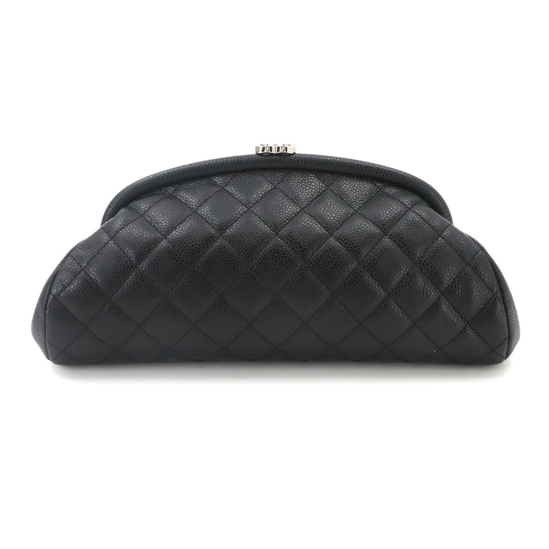 Chanel Matelasse Clutch Handbag, Caviar Leather, Black, Silver Hardware, A32342, Coco Mark.: --- Catalog ---Category: SizeWeight: 240g / 8.46oz.Size (HxWxD): 15cm x 27cm x 6cm / 5.9'' x 10.62'' x 2.36''Category: DesignType: Clutch bag, HandbagColor: BlackGender: WomenMaterial: Grained Calfski