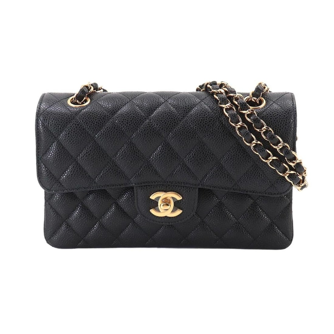 Chanel Matelasse 23 Chain Shoulder Handbag, Caviar Leather, Black, A01113, Gold Hardware (1 of 9)