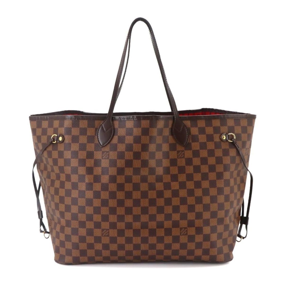 Louis Vuitton Neverfull GM Damier Tote Handbag, Ebene Cerise, N51106, Gold Hardware: --- Catalog ---Category: SizeWeight: 685g / 1.51lb.Size (HxWxD): 32.5cm x 55cm x 19.5cm / 12.79'' x 21.65'' x 7.67''Handle Length: 47.5cm / 18.7''Category: DesignType: Handbag, Tote bagColor: Cerise, 