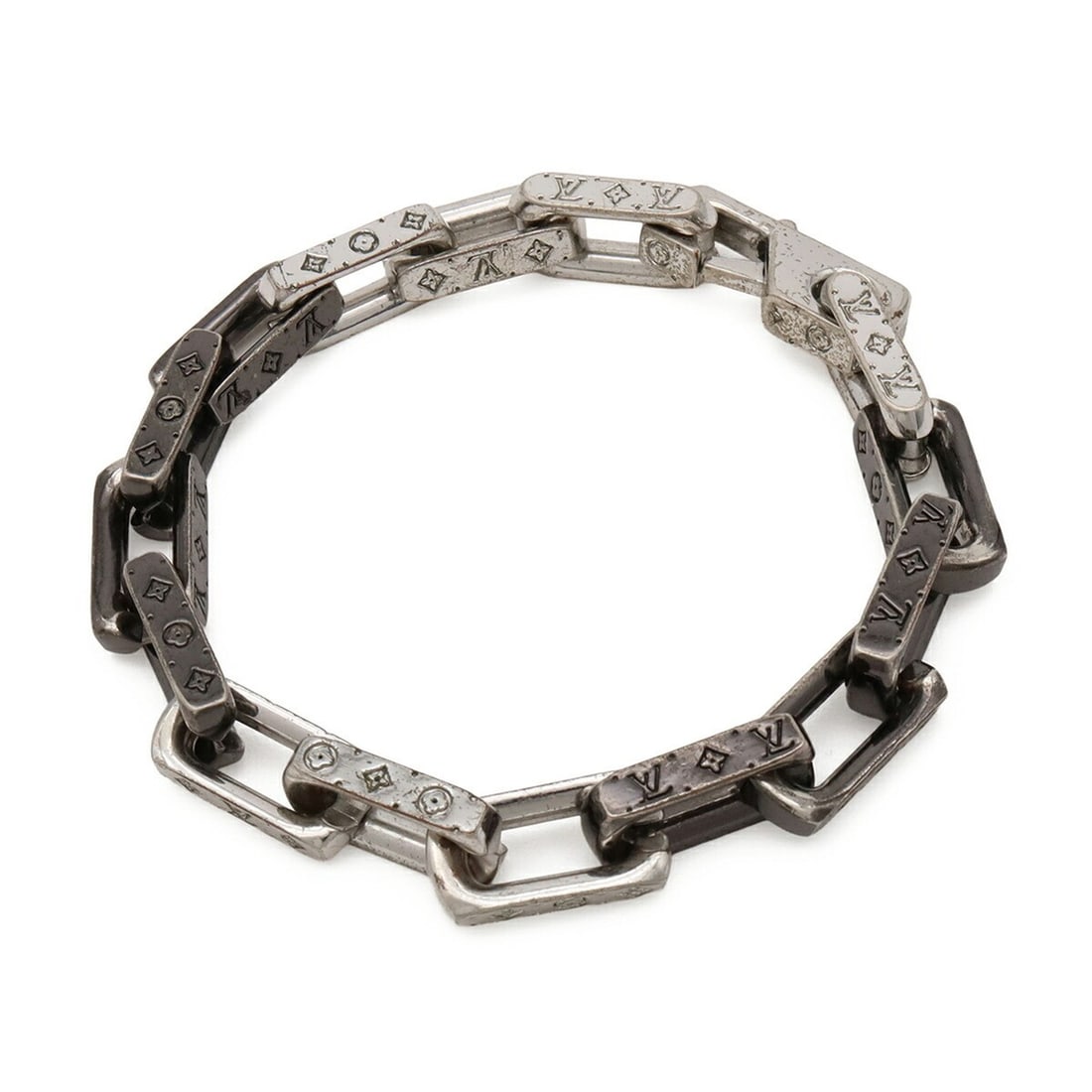 LOUIS VUITTON Louis Vuitton Bracelet Chain Monogram Collier Metal Silver #L M64223: --- Catalog ---Category: SizeTotal Length: 19.5cm / 7.67''Category: DesignType: Charm braceletColor: MonogramGender: WomenMaterial: MetalCategory: GeneralMPN: M64223Brand: Louis VuittonCountry of Orig