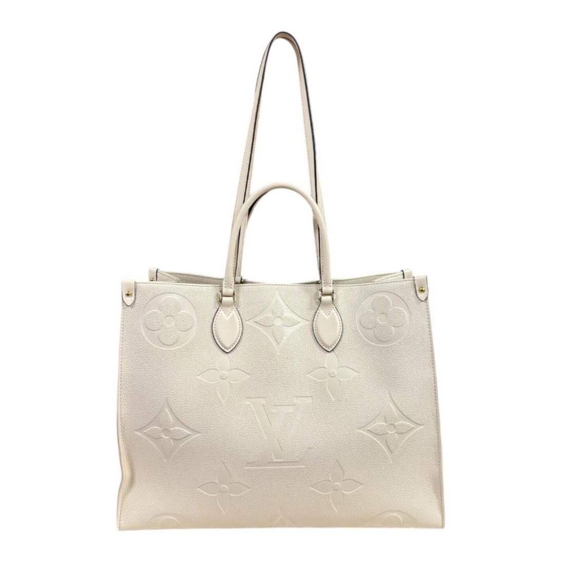 Louis Vuitton OnTheGo GM Monogram Empreinte Shoulder Bag, Handbag, M45081 Beige, Women's, LOUIS: --- Catalog ---Category: SizeSize (HxWxD): 32cm x 41cm x 18cm / 12.59'' x 16.14'' x 7.08''Category: DesignType: Shoulder bagColor: Beige, Off-whiteGender: WomenMaterial: Monogram Empreinte Category: G