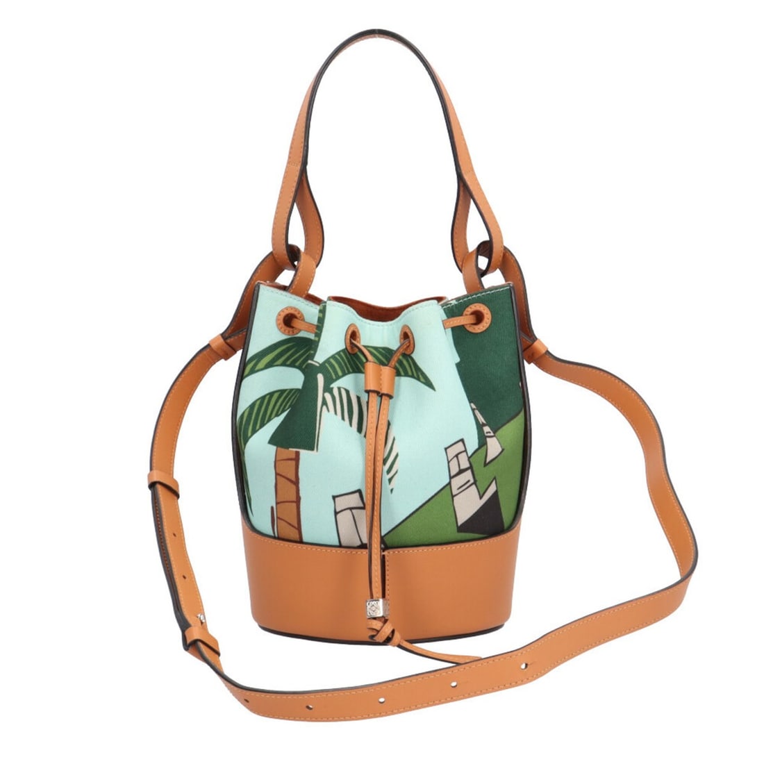 Loewe Paula's Ibiza Collection Balloon Bag Small Anagram Shoulder Canvas Blue Women's LOEWE 2-way: --- Catalog ---Category: SizeSize (HxWxD): 24.5cm x 17.5cm x 13cm / 9.64'' x 6.88'' x 5.11''Category: DesignType: Shoulder bagColor: Blue, BrownGender: WomenMaterial: Canvas , Leather Category: Genera
