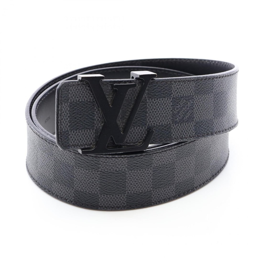 Louis Vuitton LOUIS VUITTON Ceinture LV Initial Damier Graphite Belt Men's Black M9808 (1 of 10)