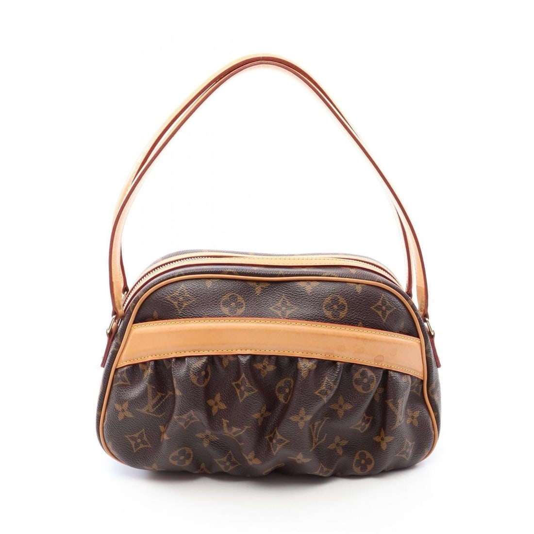Louis Vuitton Clara Monogram Shoulder Bag/Handbag, Coated Canvas and Leather, Women's, Brown, M40057: --- Catalog ---Category: SizeSize (HxWxD): 17cm x 28cm x 12cm / 6.69'' x 11.02'' x 4.72''Category: DesignType: Handbag, Shoulder bagColor: Brown, MonogramGender: WomenMaterial: Monogram , Leather Cate