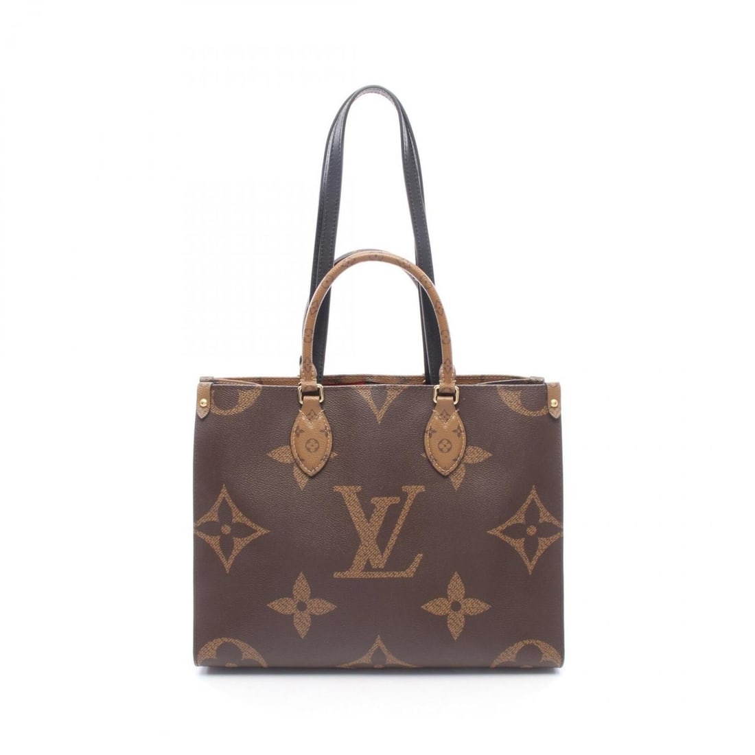 Louis Vuitton OnTheGo MM Monogram Giant Reverse Tote Bag Handbag, Coated Canvas Leather, Women's,: --- Catalog ---Category: SizeSize (HxWxD): 27cm x 34.5cm x 14cm / 10.62'' x 13.58'' x 5.51''Category: DesignType: Handbag, Tote bagColor: Beige, BrownGender: WomenMaterial: Coated canvas , Leather Cat