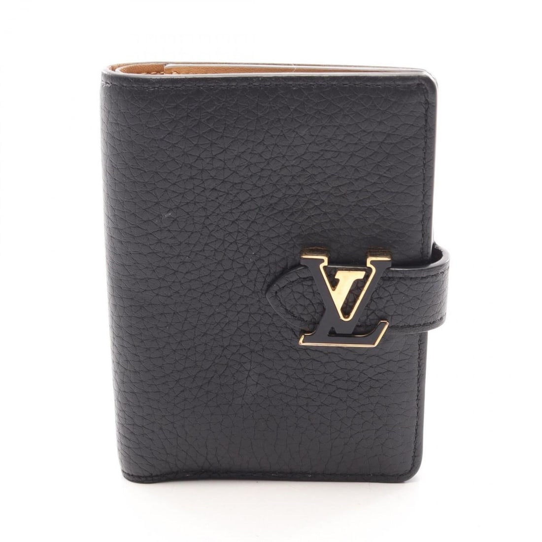 Louis Vuitton LV Vertical Wallet Compact Noir Bi-fold Wallet, Taurillon Leather, Women's, Black,: --- Catalog ---Category: SizeSize (HxWxD): 12cm x 8.5cm x 1cm / 4.72'' x 3.34'' x 0.39''Category: DesignType: Wallet (bi-fold)Color: Black, NoirGender: WomenMaterial: Leather Leather/Fur Type: Taurill