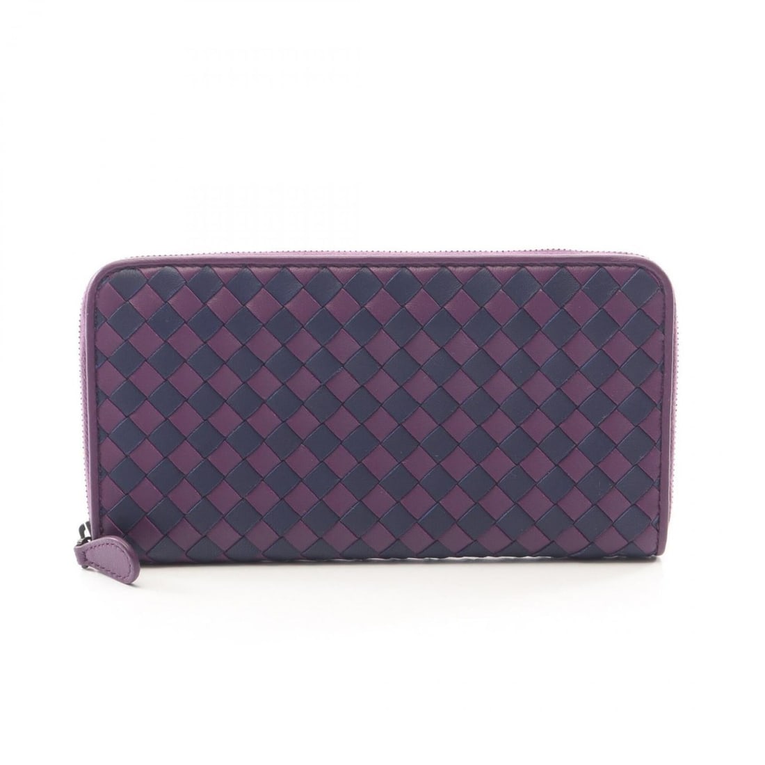 Bottega Veneta Intrecciato Round Long Wallet, Leather, Women's, Purple/Blue: --- Catalog ---Category: SizeSize (HxWxD): 9cm x 19cm x 2cm / 3.54'' x 7.48'' x 0.78''Category: DesignType: Long wallet (bi-fold)Color: Blue, PurpleGender: WomenMaterial: Intrecciato Category: General