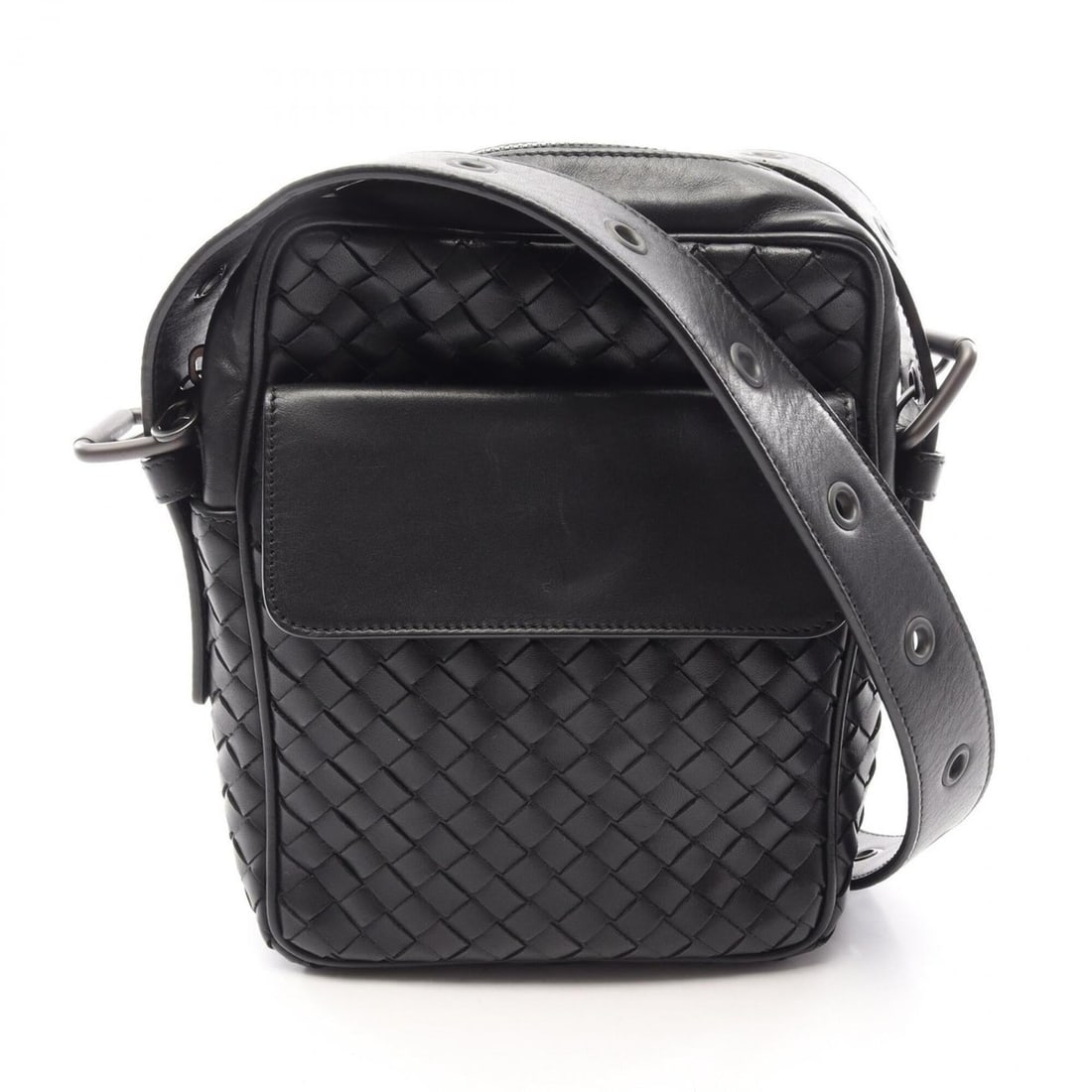 Bottega Veneta Intrecciato Shoulder Bag/Handbag, Leather, Men's, Black: --- Catalog ---Category: SizeSize (HxWxD): 21cm x 15cm x 6cm / 8.26'' x 5.9'' x 2.36''Category: DesignType: Handbag, Shoulder bagColor: BlackGender: MenMaterial: Intrecciato Category: GeneralBrand: Bo
