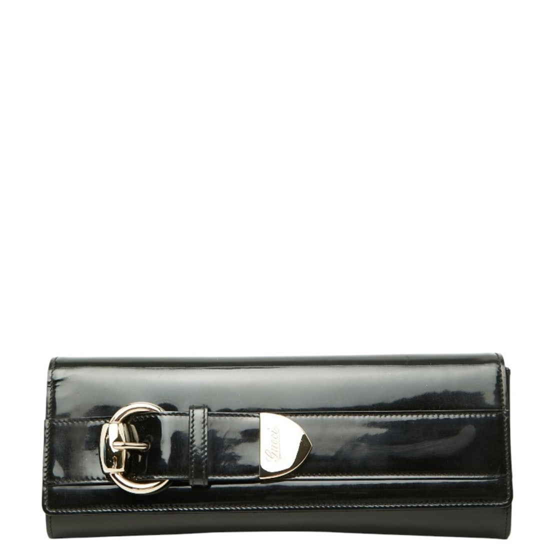 Gucci Clutch Bag 213771 Black Patent Leather Metal Women's GUCCI: --- Catalog ---Category: SizeSize (HxWxD): 11cm x 26.5cm x 3.5cm / 4.33'' x 10.43'' x 1.37''Category: DesignType: Clutch bagColor: BlackGender: WomenMaterial: Patent leather , Metal Category: GeneralB