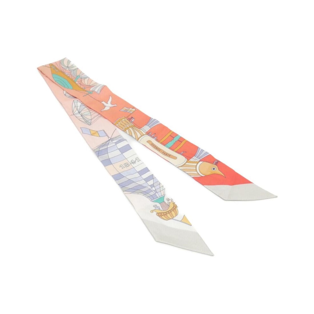 Hermes LES FOLIES DU CIEL Twilly 061722S Scarf/Muffler: --- Catalog ---Category: SizeSize (LxW): 5cm x 86cm / 1.96'' x 33.85''Category: DesignType: ScarfColor: Multi-color, Red colorGender: Men,WomenMaterial: Silk Category: GeneralMPN: 061722SBrand: Hermes