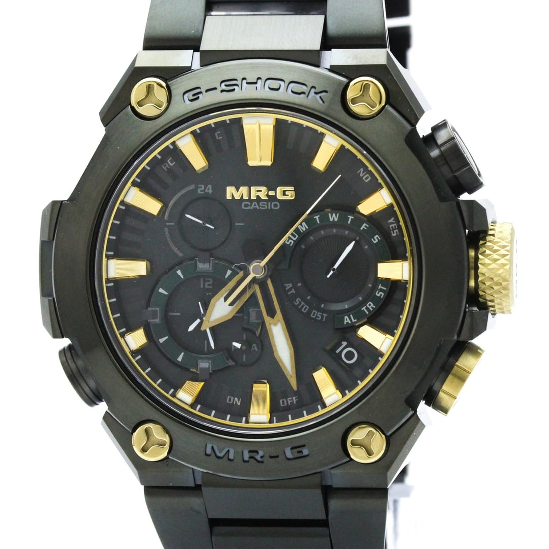 CASIO G-SHOCK Iron Color Bluetooth Radio Solar Mens Watch MRG-B2000BG-3AJR Never Used: --- Catalog ---Category: SizeCase Diameter: 49mm / 1.93''Category: DesignType: WristwatchStyle: SportGender: MenColor (Dial): BlackMaterial (Band): TitaniumMaterial (Case): TitaniumCategory: GeneralLi