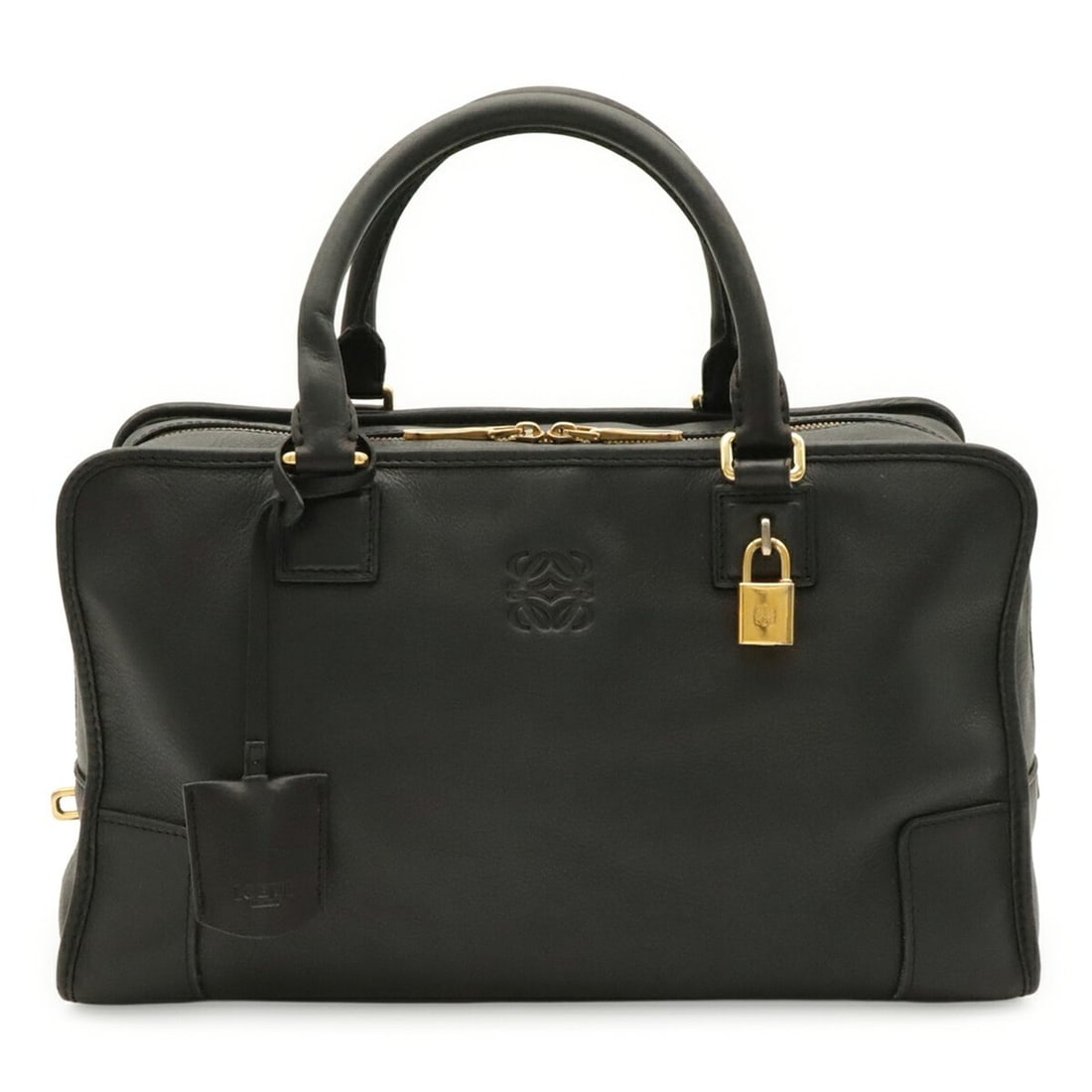 LOEWE Amazona 36 Anagram Handbag, Leather, Black, 352.79.A22: --- Catalog ---Category: SizeSize (HxWxD): 21cm x 36cm x 16.5cm / 8.26'' x 14.17'' x 6.49''Category: DesignType: HandbagColor: BlackGender: WomenMaterial: Leather Hardware Color: GoldCategory: General