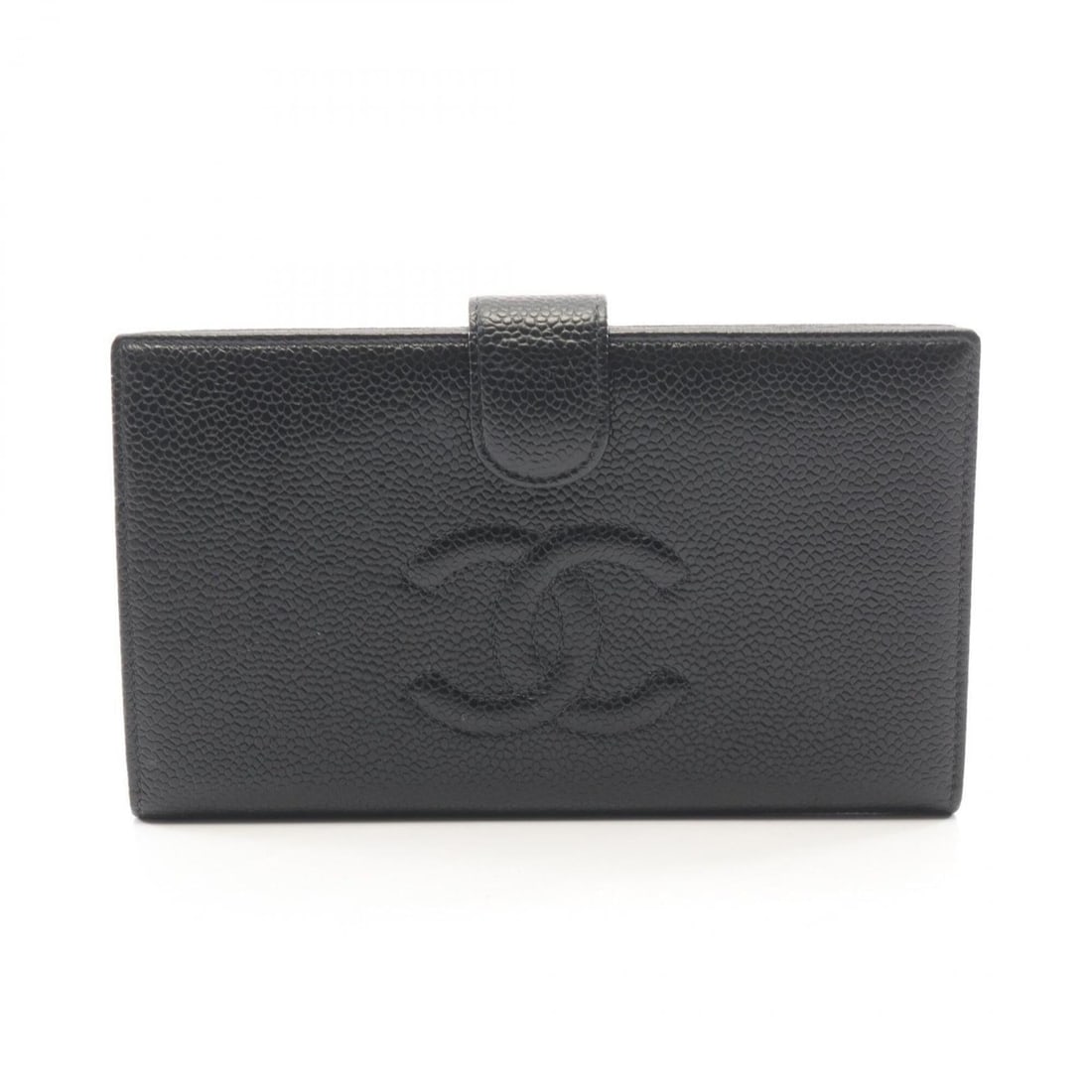 Chanel Coco Mark Bi-fold Long Wallet, Caviar Leather (Grained Calfskin), Women's, Black: --- Catalog ---Category: SizeSize (HxWxD): 10.5cm x 17.5cm x 2cm / 4.13'' x 6.88'' x 0.78''Category: DesignType: Long wallet (bi-fold)Color: BlackGender: WomenMaterial: Grained Calfskin Category: Gene