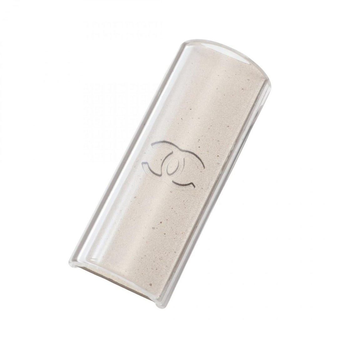 Chanel Coco Mark Money Clip Wallet, Plastic and Metal, Men's Women's, Clear Silver Tones: --- Catalog ---Category: SizeSize (HxWxD): 4.5cm x 1.8cm / 1.77'' x 0.7''Category: DesignType: Money clipColor: Clear, SilverGender: Men,WomenMaterial: Metal , Plastic Category: GeneralBrand: Chanel--