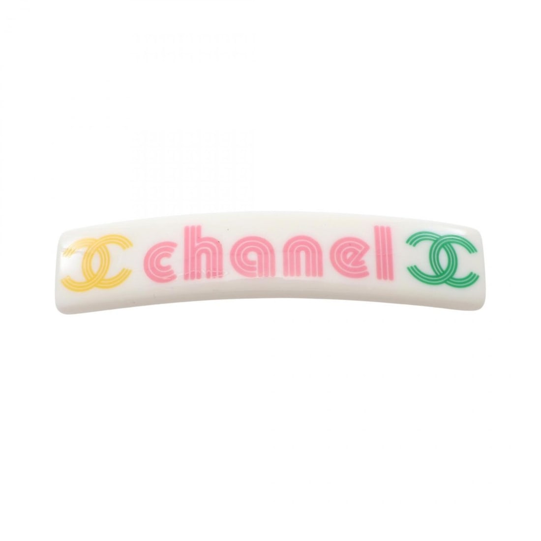 Chanel Coco Mark Hair Accessory Barrette - Plastic Women's White, Pink, Multicolor: --- Catalog ---Category: SizeSize (LxW): 2cm x 10cm / 0.78'' x 3.93''Category: DesignType: BarretteColor: Multi-color, Pink, WhiteGender: WomenMaterial: Alloy, PlasticCategory: GeneralBrand: Chanel---