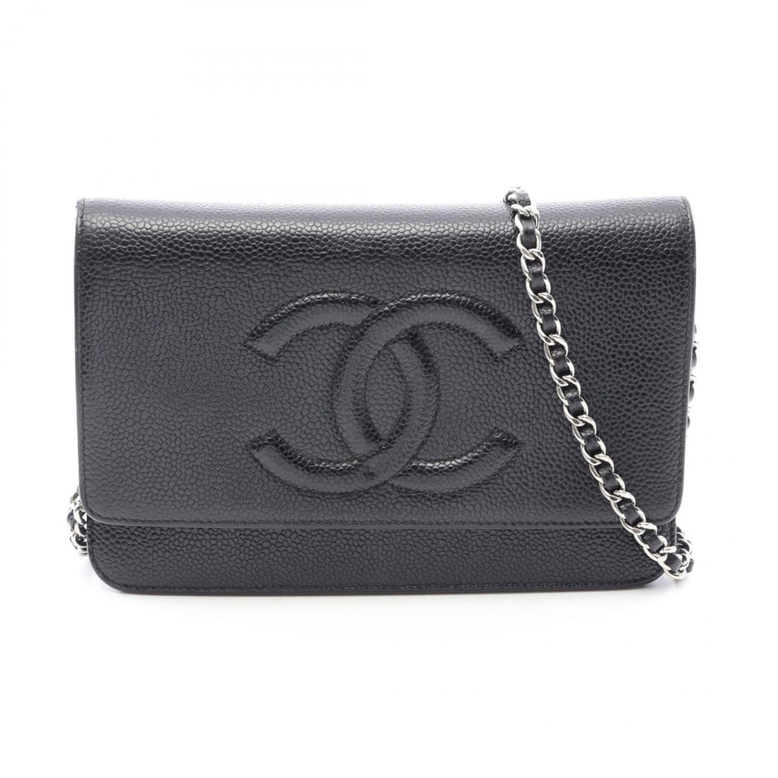 Chanel Coco Mark Shoulder Bag/Handbag, Caviar Leather (Grained Calfskin), Women's, Black (1 of 10)