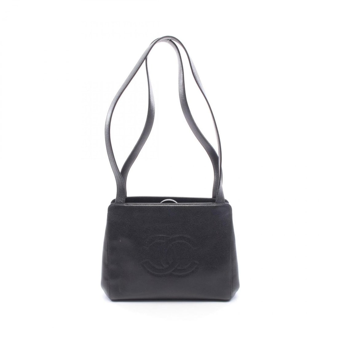 Chanel Coco Mark Shoulder Bag/Handbag, Caviar Leather (Grained Calfskin), Women's, Black: --- Catalog ---Category: SizeSize (HxWxD): 20.5cm x 28.5cm x 9.5cm / 8.07'' x 11.22'' x 3.74''Category: DesignType: Handbag, Shoulder bagColor: BlackGender: WomenMaterial: Grained Calfskin Category: G