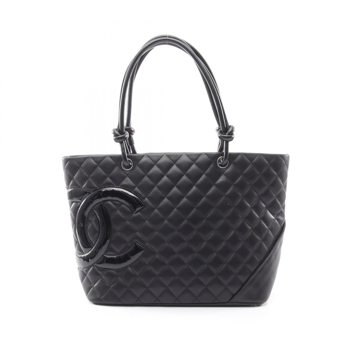 Chanel Cambon Line Large Tote Bag Handbag Leather Patent Women's Black A25169: --- Catalog ---Category: SizeSize (HxWxD): 25cm x 30cm x 15cm / 9.84'' x 11.81'' x 5.9''Category: DesignType: Handbag, Tote bagColor: BlackGender: WomenMaterial: Cambon ligne Category: GeneralMPN: A25