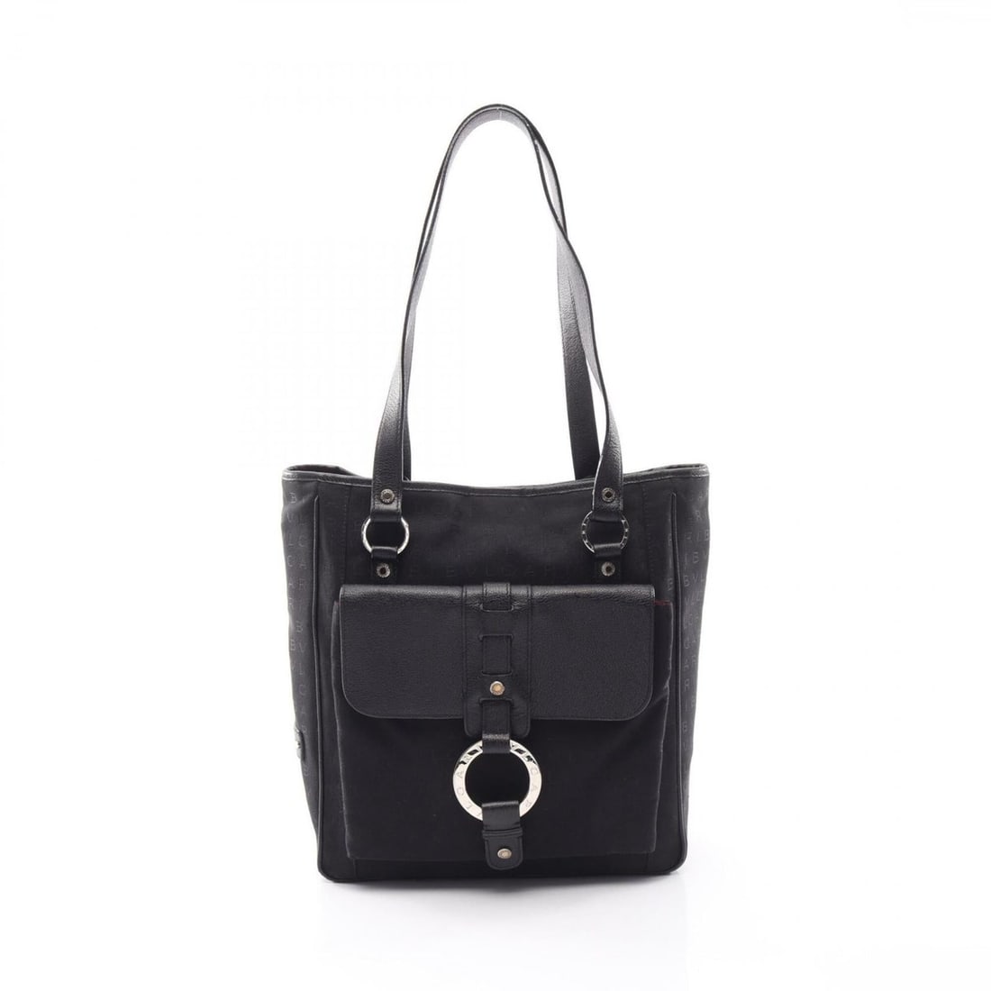Bulgari BVLGARI Logomania Tote Bag Handbag Canvas Leather Women's Black: --- Catalog ---Category: SizeSize (HxWxD): 32cm x 29cm x 10cm / 12.59'' x 11.41'' x 3.93''Category: DesignType: Handbag, Tote bagColor: BlackGender: WomenMaterial: Canvas , Leather Category: GeneralBr