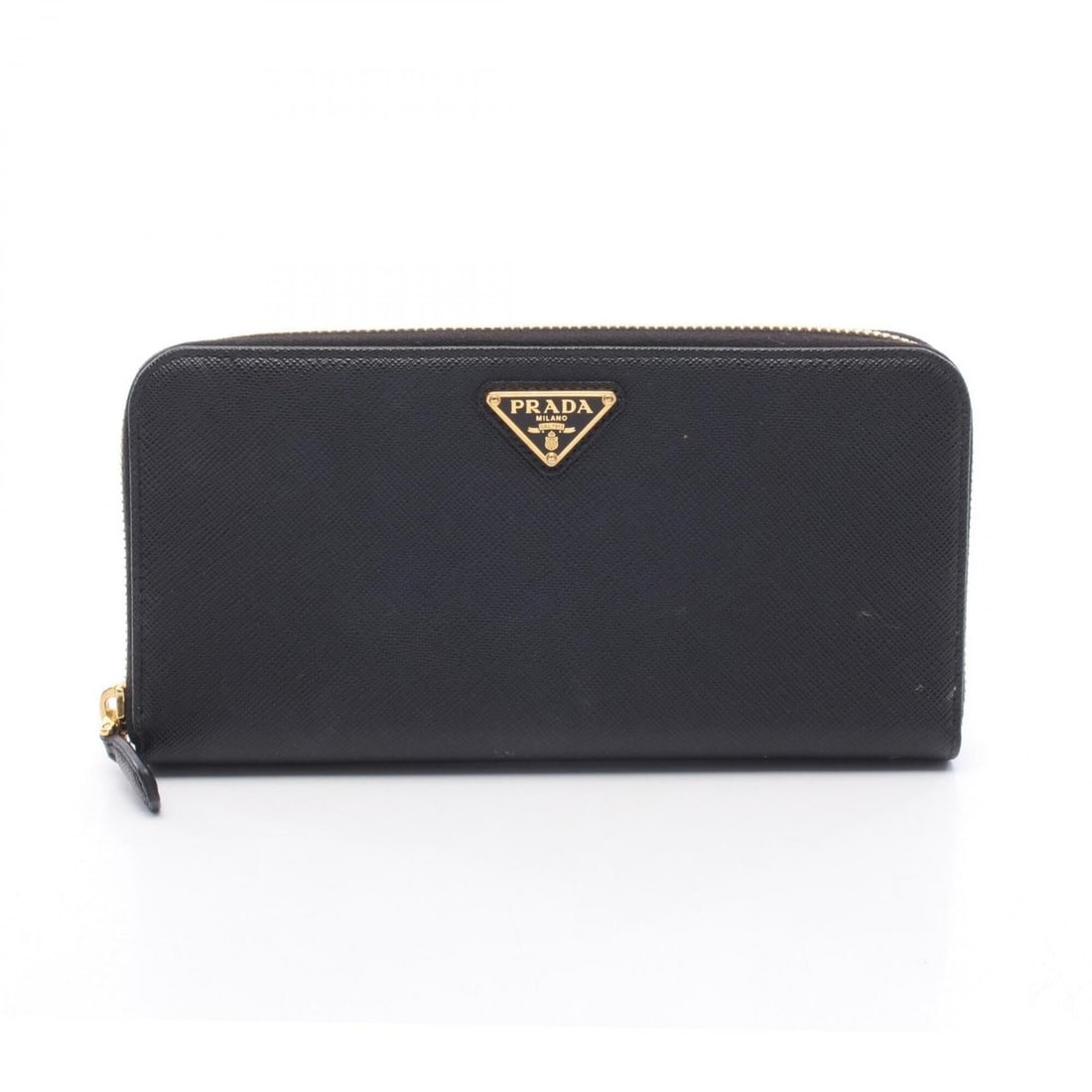 Prada Triangle Logo Round Long Wallet, Leather, Women's, Black: --- Catalog ---Category: SizeSize (HxWxD): 10.5cm x 20cm x 2cm / 4.13'' x 7.87'' x 0.78''Category: DesignType: Long wallet (bi-fold)Color: BlackGender: WomenMaterial: Leather Category: GeneralBrand: P