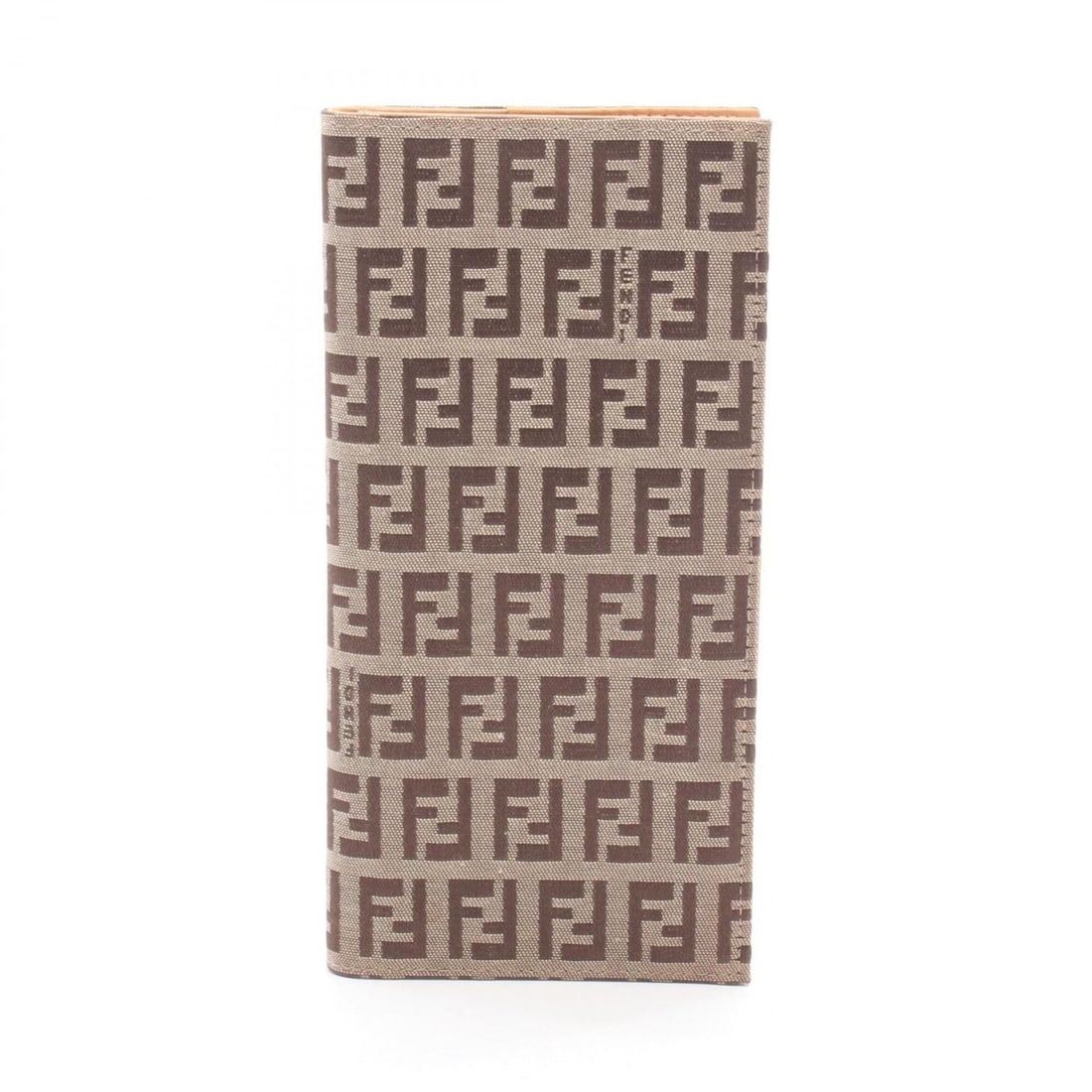 Fendi Zucchino Bi-fold Long Wallet, Canvas and Leather, Women's, Beige/Brown: --- Catalog ---Category: SizeSize (HxWxD): 19cm x 9.5cm x 1.5cm / 7.48'' x 3.74'' x 0.59''Category: DesignType: Long wallet (bi-fold)Color: Beige, BrownGender: WomenMaterial: Canvas , Leather Category