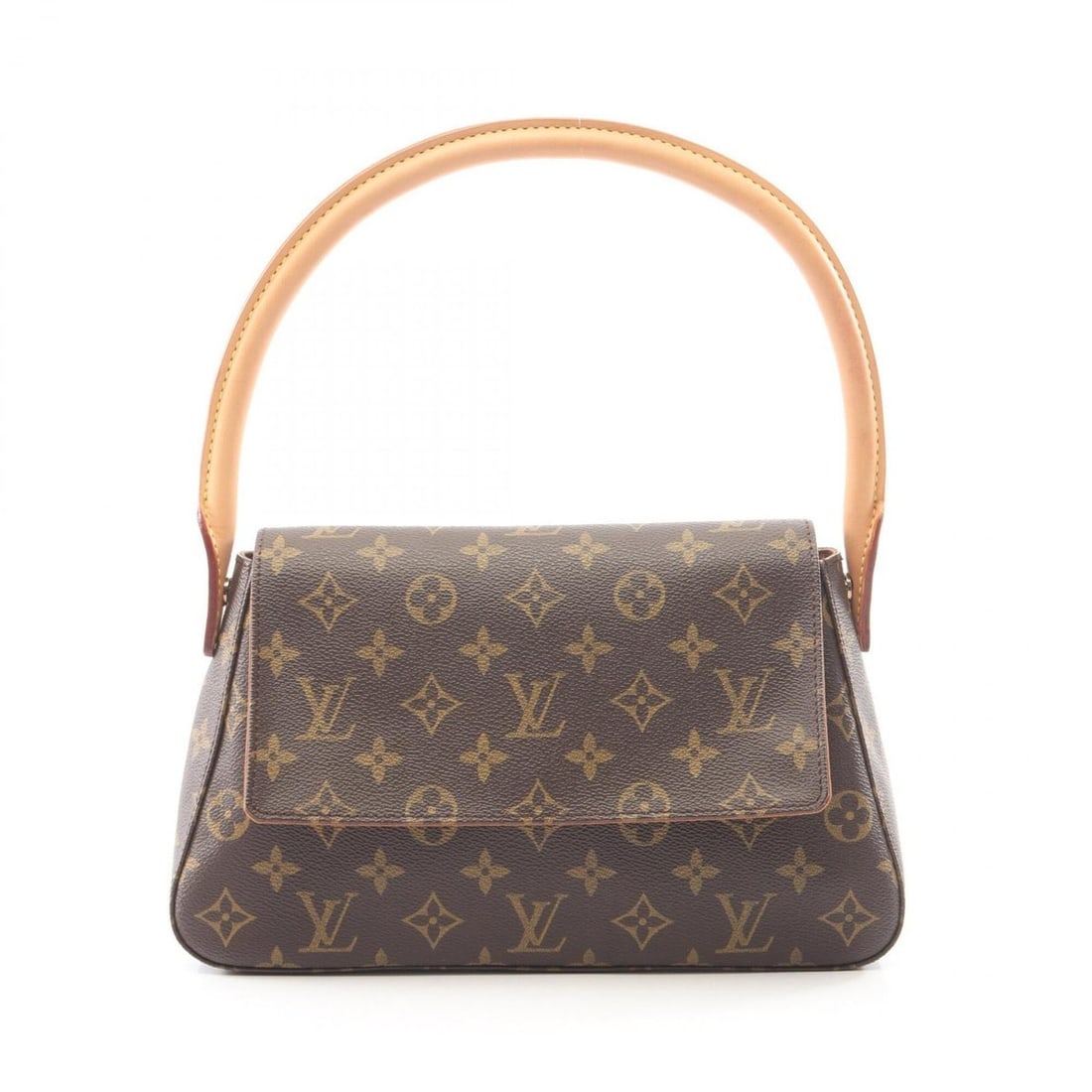 Louis Vuitton Mini Looping Handbag, Coated Canvas and Leather, Monogram Pattern, Women's, Brown,: --- Catalog ---Category: SizeSize (HxWxD): 16cm x 28cm x 8cm / 6.29'' x 11.02'' x 3.14''Category: DesignType: HandbagColor: BrownGender: WomenMaterial: Coated canvas , Leather Category: GeneralMPN: M5