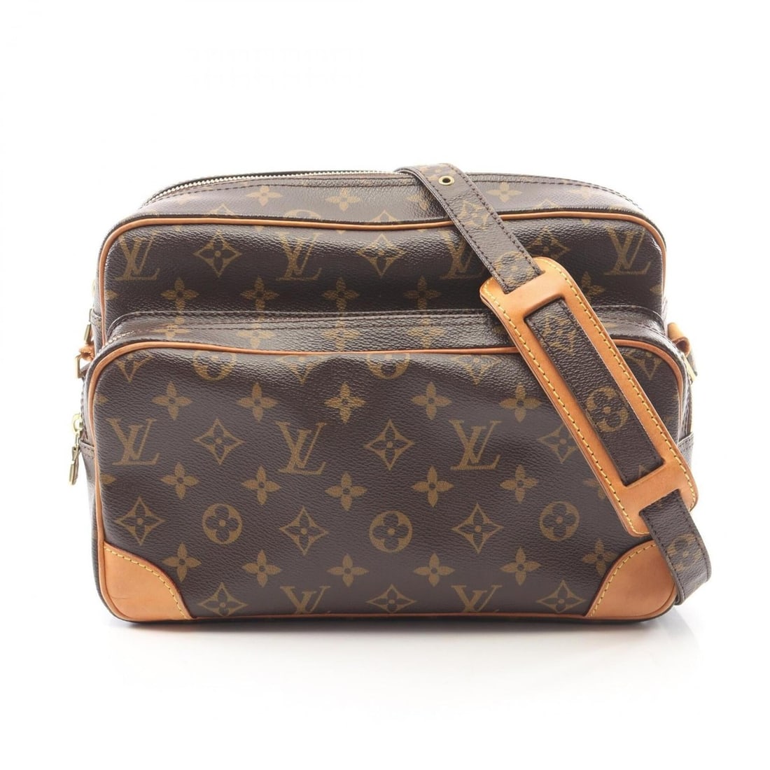 Louis Vuitton Nile Monogram Shoulder Bag/Handbag, Coated Canvas and Leather, Women's, Brown, M45244: --- Catalog ---Category: SizeSize (HxWxD): 20cm x 28cm x 8cm / 7.87'' x 11.02'' x 3.14''Category: DesignType: Handbag, Shoulder bagColor: BrownGender: WomenMaterial: PVC , Leather Category: GeneralMPN