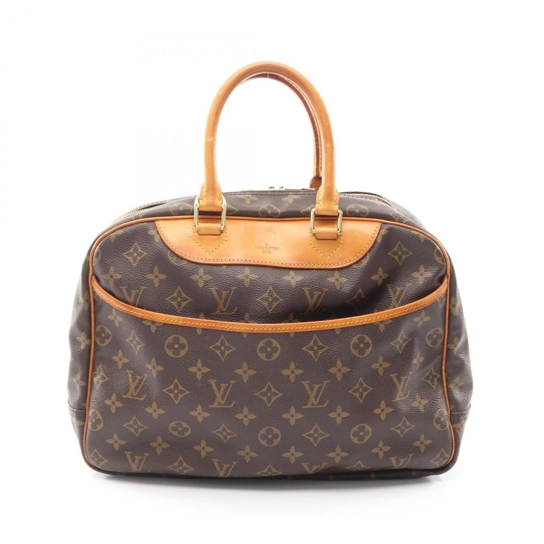 Louis Vuitton Deauville Bowling Vanity Monogram Handbag, Coated Canvas Leather, Women's, Brown,: --- Catalog ---Category: SizeSize (HxWxD): 25cm x 35cm x 14cm / 9.84'' x 13.77'' x 5.51''Category: DesignType: HandbagColor: BrownGender: WomenMaterial: PVC , Leather Category: GeneralMPN: M47270Brand