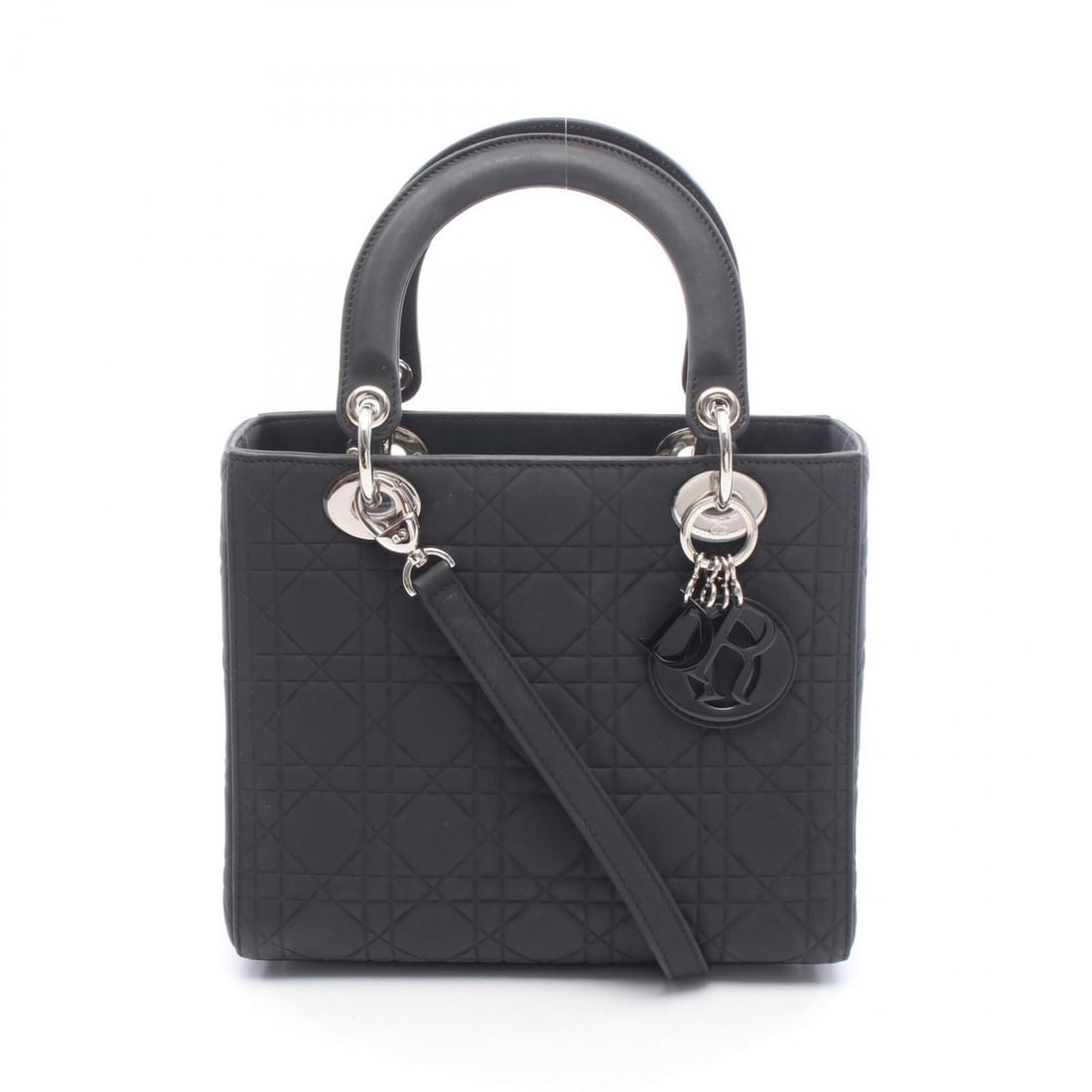 Christian Dior Dior LADY DIOR Cannage 2-Way Handbag, Leather, Women's, Black: --- Catalog ---Category: SizeSize (HxWxD): 20cm x 24cm x 11cm / 7.87'' x 9.44'' x 4.33''Category: DesignType: HandbagColor: BlackGender: WomenMaterial: Leather Category: GeneralBrand: Christian Dior--