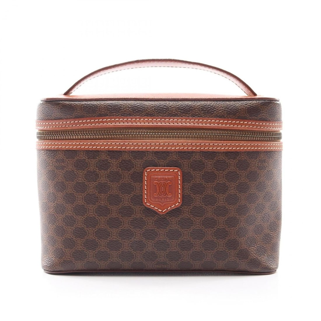 Celine Macadam Handbag, Coated Canvas Leather, Women's, Brown: --- Catalog ---Category: SizeSize (HxWxD): 15cm x 21cm x 7cm / 5.9'' x 8.26'' x 2.75''Category: DesignType: HandbagColor: BrownGender: WomenMaterial: Coated canvas , Leather Category: GeneralBrand: Ce