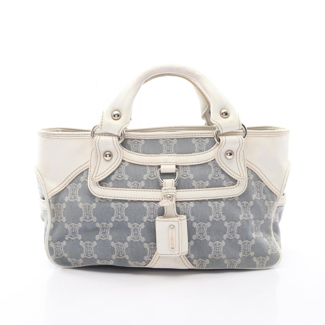 Celine Boogie Bag Paris Macadam Handbag, Denim Leather, Women's, Blue/White: --- Catalog ---Category: SizeSize (HxWxD): 20cm x 33cm x 13.5cm / 7.87'' x 12.99'' x 5.31''Category: DesignType: HandbagColor: Blue, WhiteGender: WomenMaterial: Denim , Leather Category: GeneralBrand: