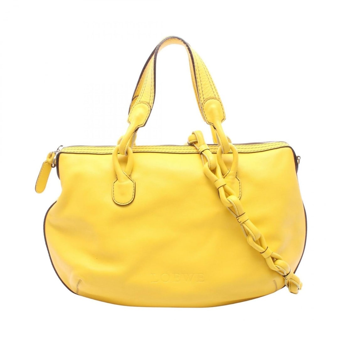 Loewe Fiesta 2-Way Handbag, Leather, Women's, Yellow: --- Catalog ---Category: SizeSize (HxWxD): 38cm x 50.5cm x 5cm / 14.96'' x 19.88'' x 1.96''Category: DesignType: HandbagColor: YellowGender: WomenMaterial: Leather Category: GeneralBrand: Loewe--- Ite