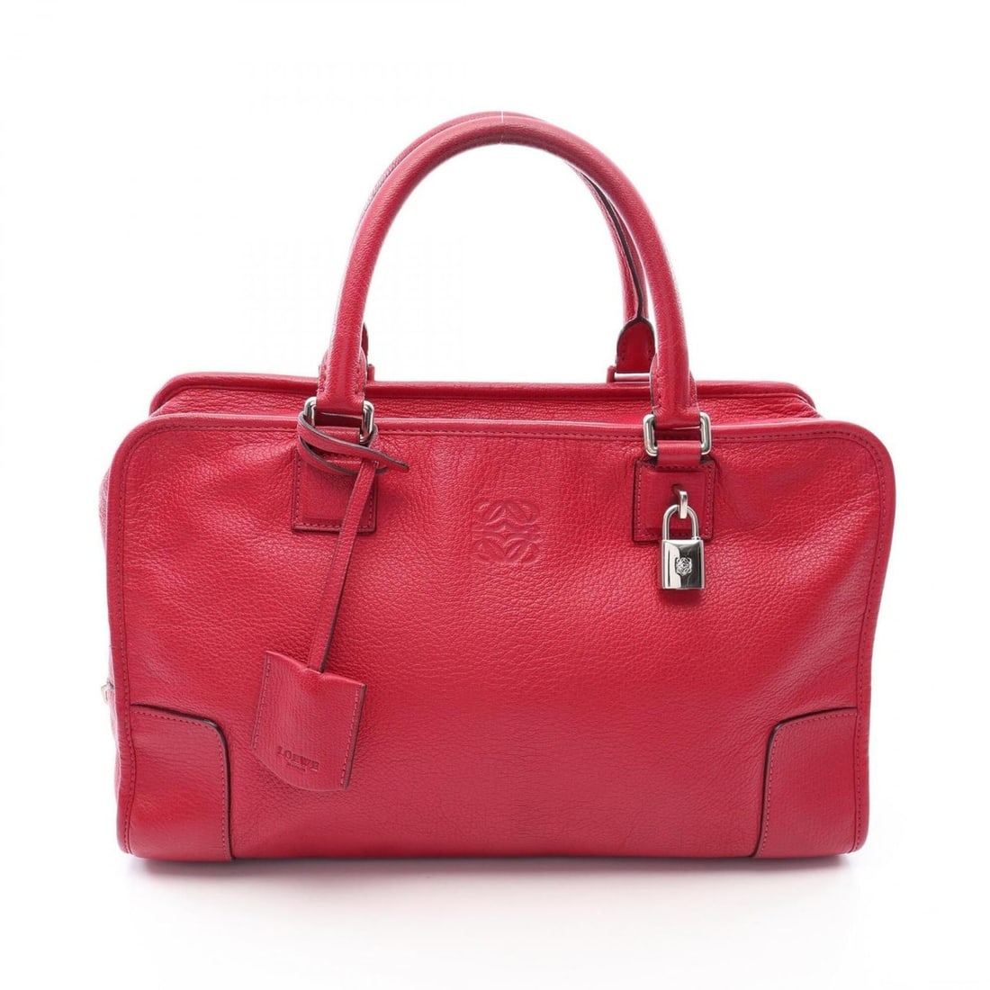 Loewe Amazona 36 Handbag, Leather, Women's, Red: --- Catalog ---Category: SizeSize (HxWxD): 20cm x 35cm x 14cm / 7.87'' x 13.77'' x 5.51''Category: DesignType: HandbagColor: Red colorGender: WomenMaterial: Leather Category: GeneralBrand: Loewe--- It
