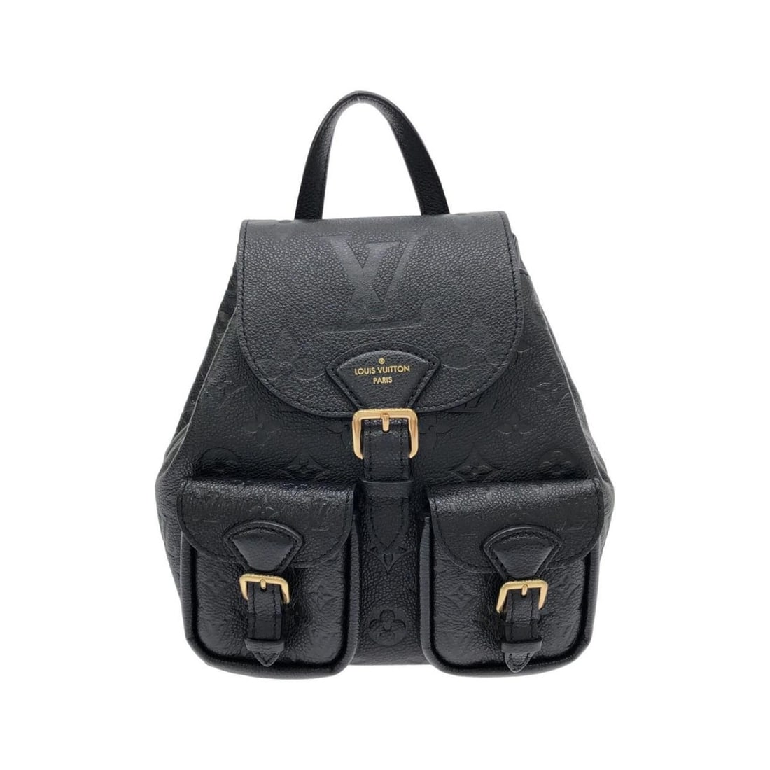 Louis Vuitton Monogram Empreinte Backpack M47072: --- Catalog ---Category: SizeSize (HxWxD): 25cm x 22cm x 12cm / 9.84'' x 8.66'' x 4.72''Category: DesignType: BackpackColor: BlackGender: Women,MenMaterial: Leather Leather/Fur Type: