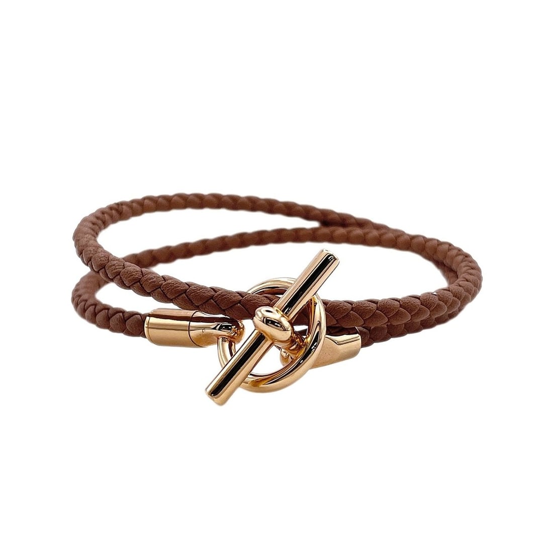 HERMES Glenan Double Tour Bracelet, Strand, Braided, Golden Rose Leather, Brown, Women's: --- Catalog ---Category: DesignType: Charm braceletColor: BrownGender: WomenMaterial: LeatherCategory: GeneralBrand: Hermes--- Item List ---Section: ConditionRanking: Rank A Used - A few traces of usa
